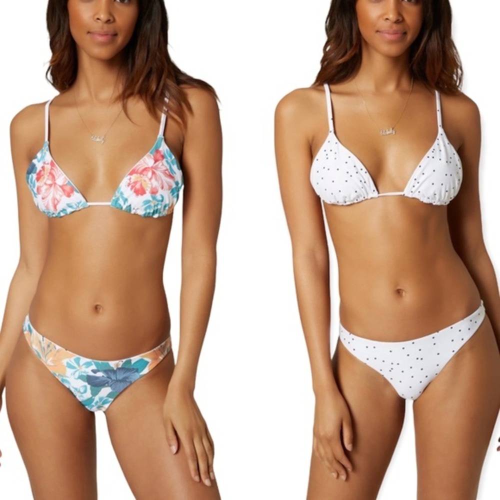 O’NEILL FLAMENCO SAPHIRA DOT ARBOR FLORAL REVO HI-LEG CHEEKY REVERSIBLE BOTTOM